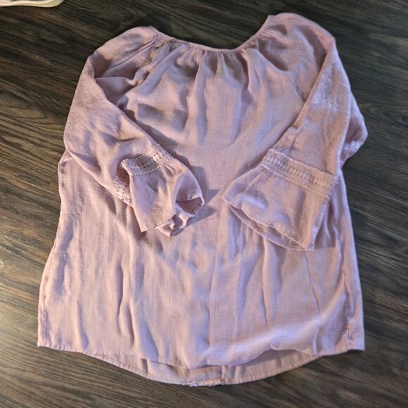 BOHO ME Mauve 70's/Bohemian/Hippie Chic Tunic Top SIZE XL - Picture 5 of 7